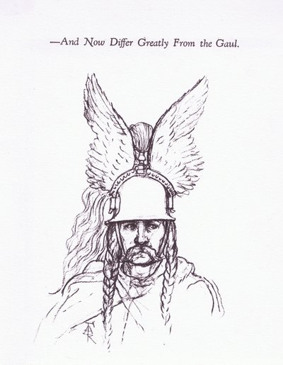 A Gaulish Chief (illustration from The Roman Soldier) by Amedee Forestier